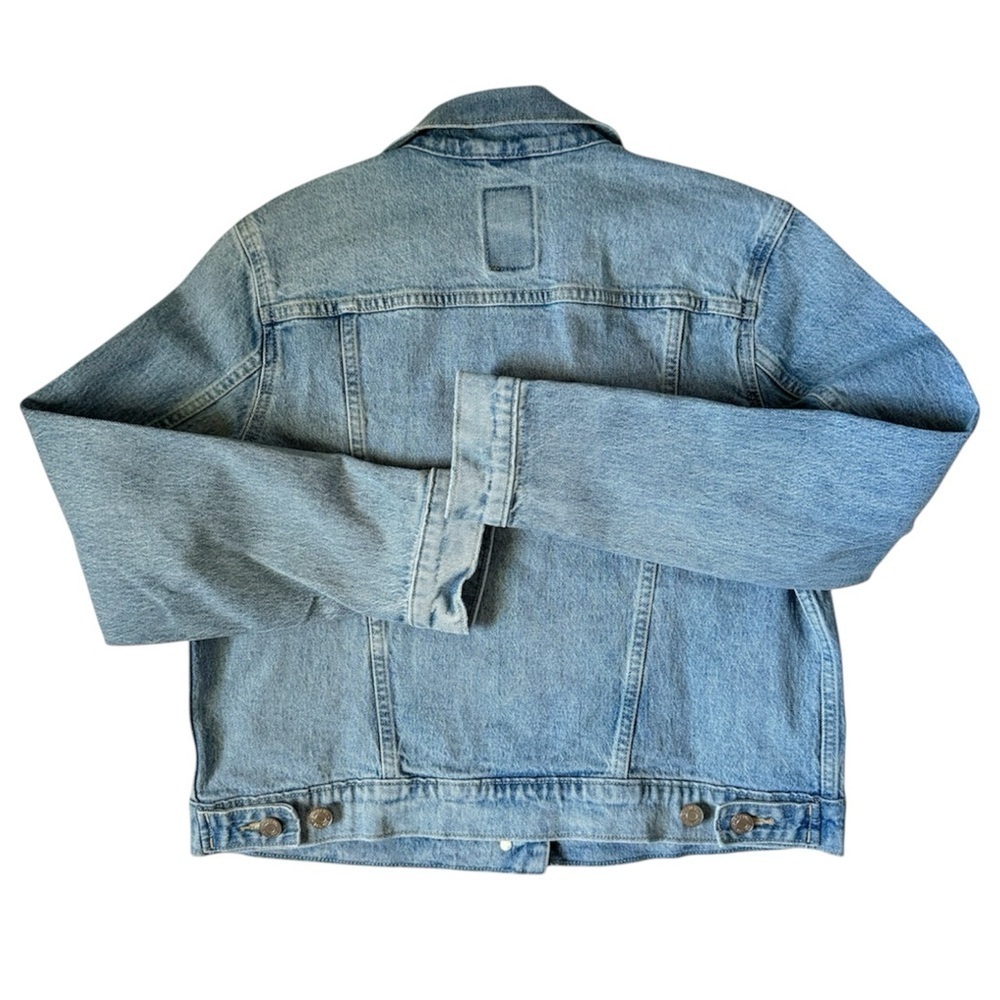 GAP Denim Jacket Medium Wash Blue Medium Petite - Picture 3 of 8